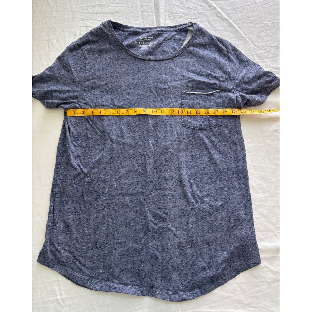 Arizona Womens T-Shirt Size XL Heathered Blue Pocket Tee Short Sleeve Cotton - Picture 4 of 9